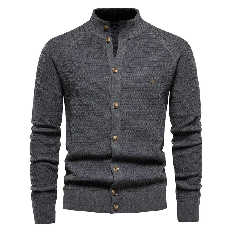 Leon | Eleganter Und Vielseitiger Strickjacke Im Zopfmuster