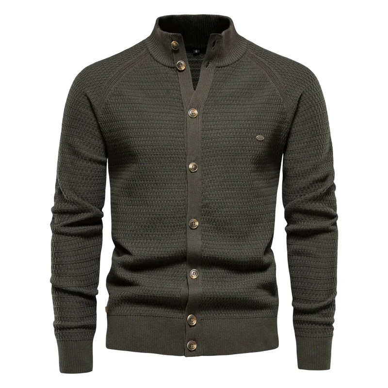 Leon | Eleganter Und Vielseitiger Strickjacke Im Zopfmuster