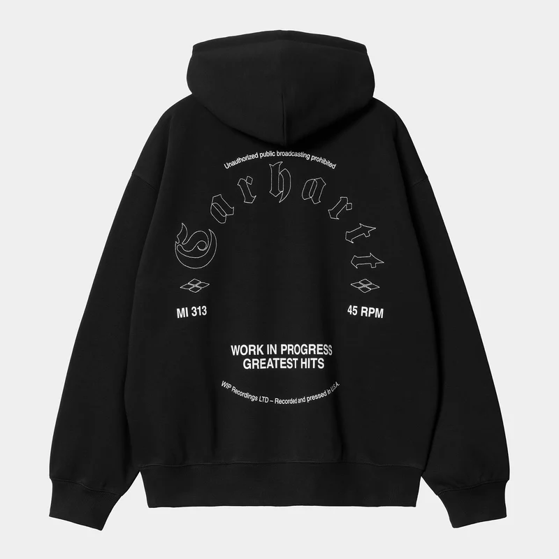 Carhartt WIP Greatest Hits Kapuzenpullover für Herren - Schwarz