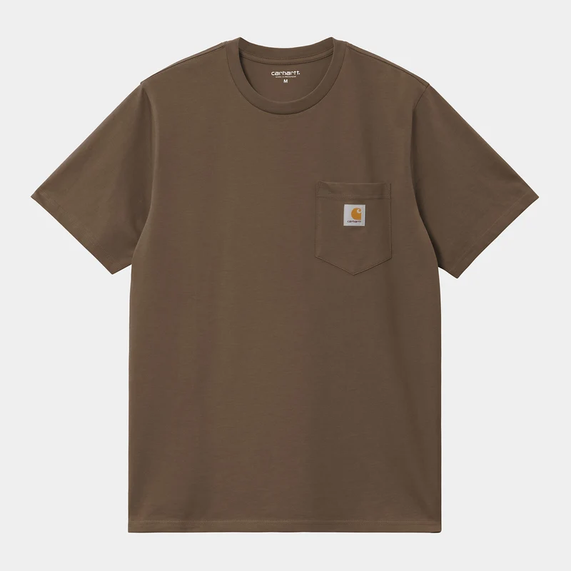 Carhartt WIP T-Shirt mit Tasche für Herren - Kokosnuss