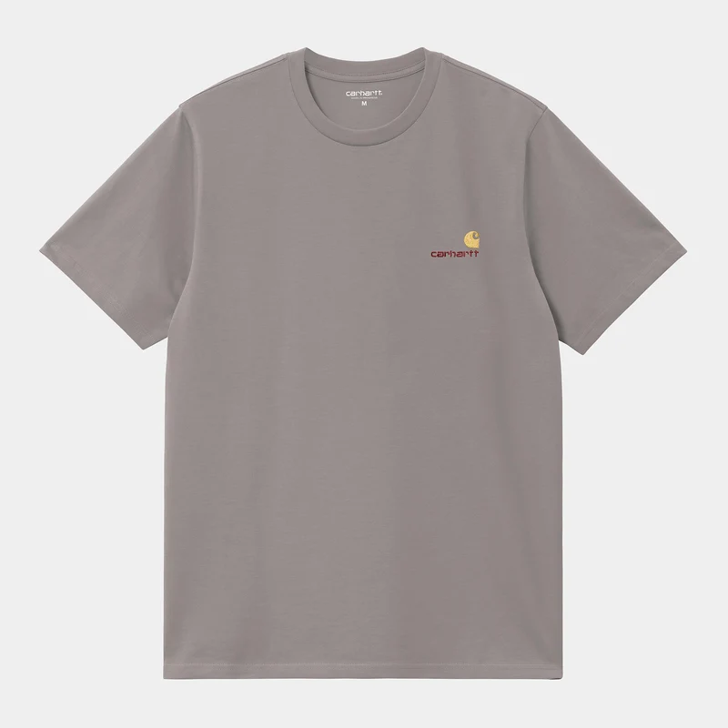 Carhartt WIP Herren Kurzarm American Script T-Shirt - Yosemite