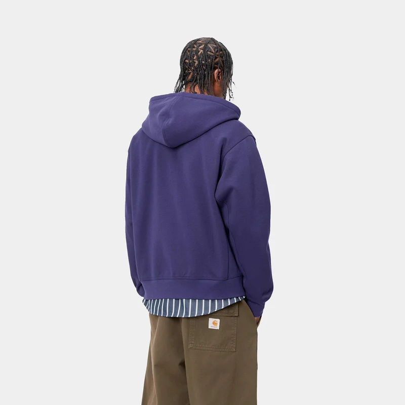 Carhartt WIP Herren American Script Kapuzenjacke mit Reißverschluss vorne – Aura