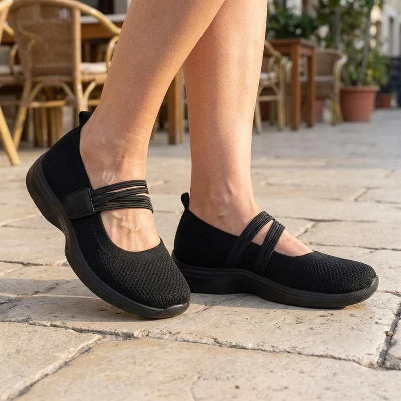 EasyFit Extra Wide Breathable Mary Janes - LALLA / 329 057 - Black