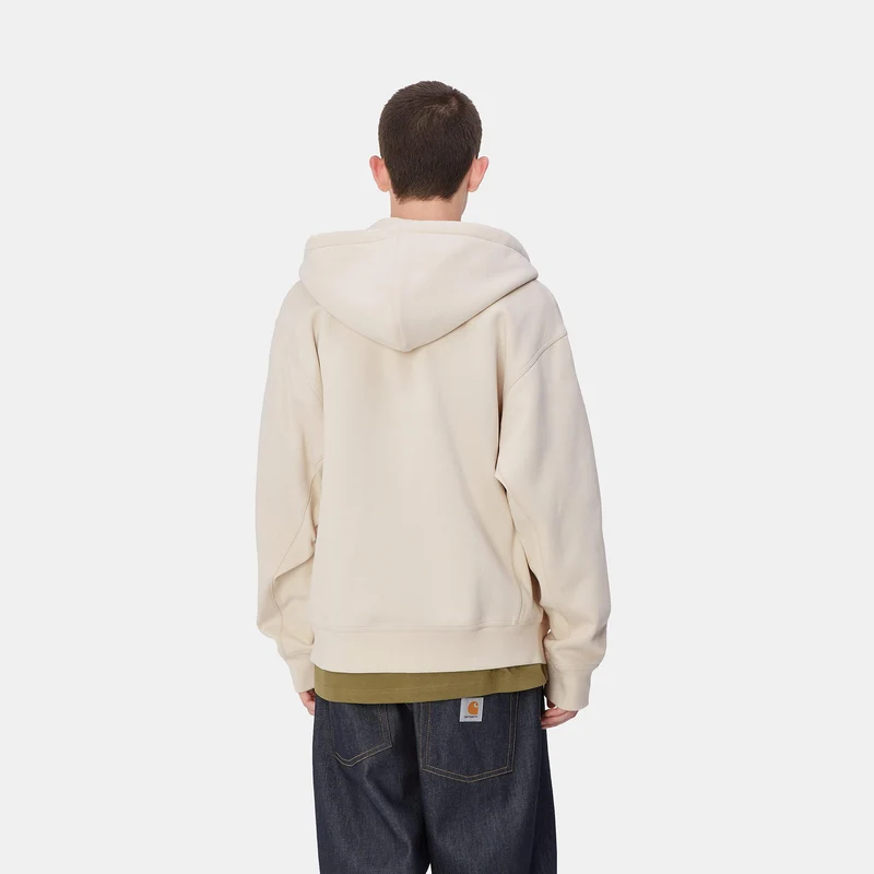 Carhartt WIP Herren American Script Kapuzenjacke mit Reißverschluss vorne – Moonbeam