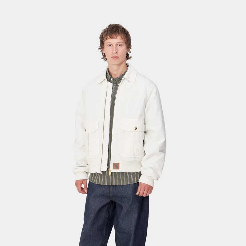 Carhartt WIP Herren Stanton Stone Dyed Jacke - Wachs