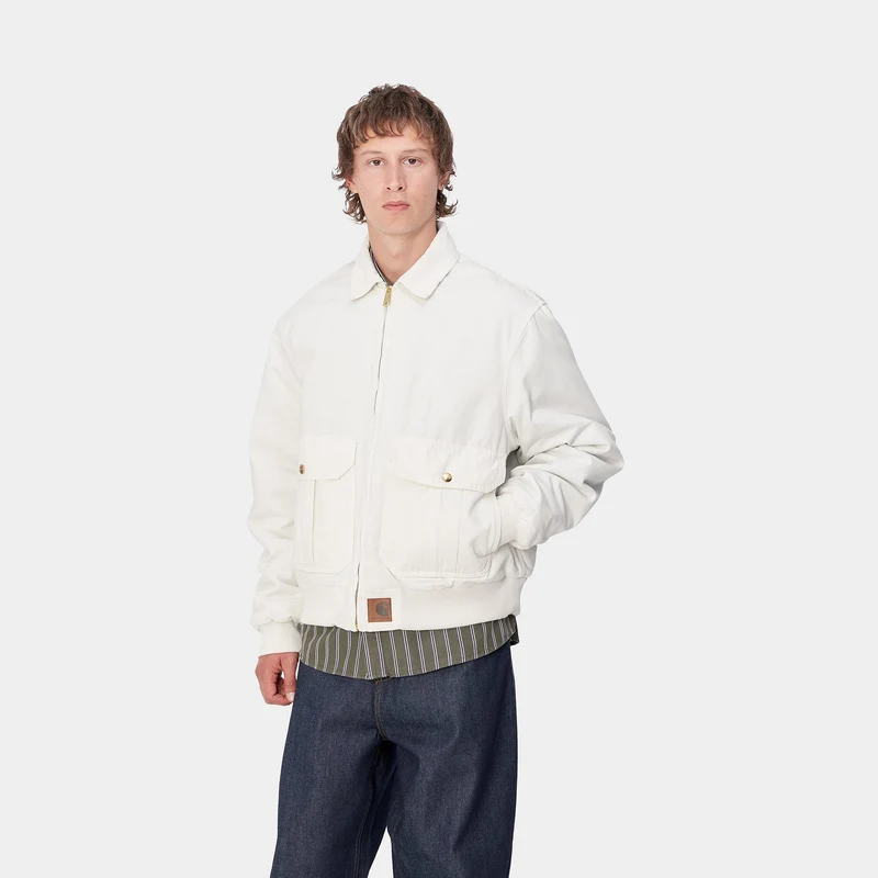 Carhartt WIP Herren Stanton Stone Dyed Jacke - Wachs