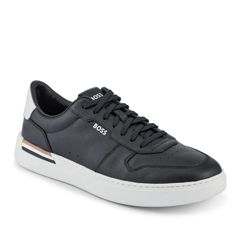 Boss Leather Cupsole Trainers - HUGO41505 / 327 625 - Black