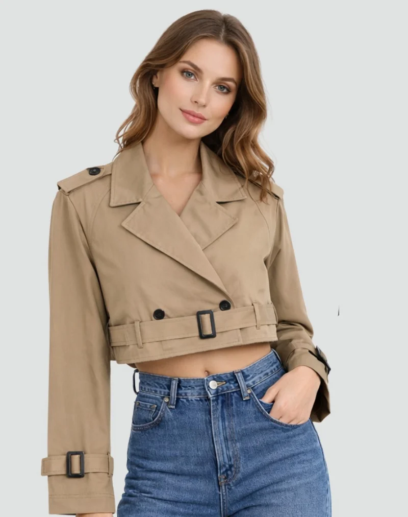 Selina | Kurzer Taillierter Trenchcoat Mit Eleganter Silhouette