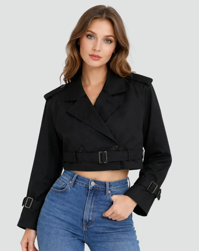 Selina | Kurzer Taillierter Trenchcoat Mit Eleganter Silhouette