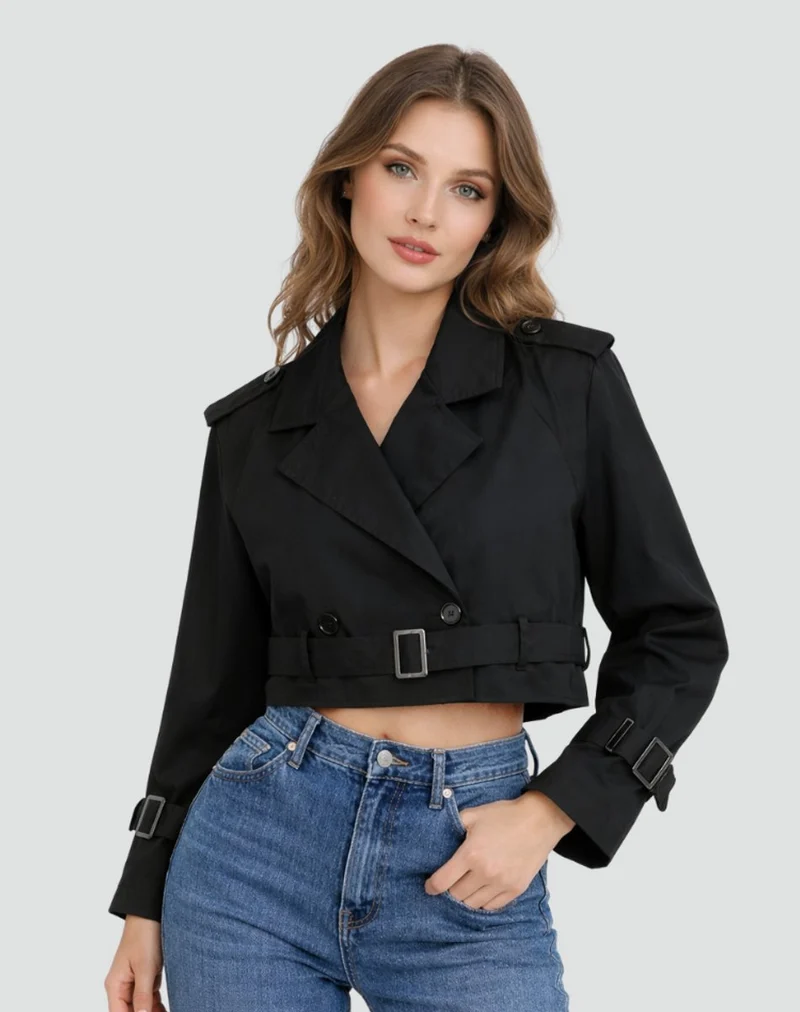 Selina | Kurzer Taillierter Trenchcoat Mit Eleganter Silhouette