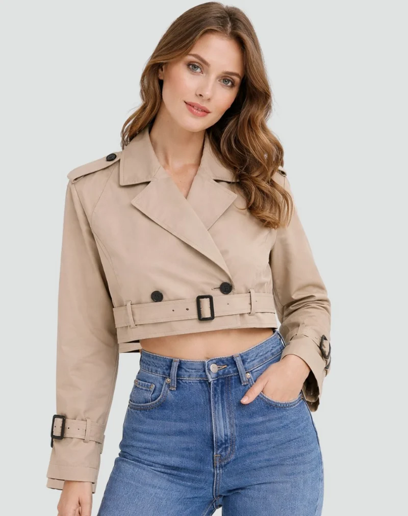Selina | Kurzer Taillierter Trenchcoat Mit Eleganter Silhouette