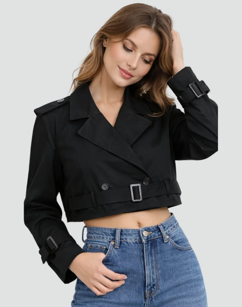 Selina | Kurzer Taillierter Trenchcoat Mit Eleganter Silhouette