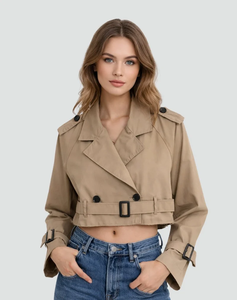 Selina | Kurzer Taillierter Trenchcoat Mit Eleganter Silhouette