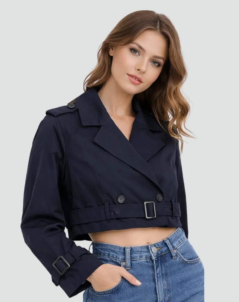 Selina | Kurzer Taillierter Trenchcoat Mit Eleganter Silhouette