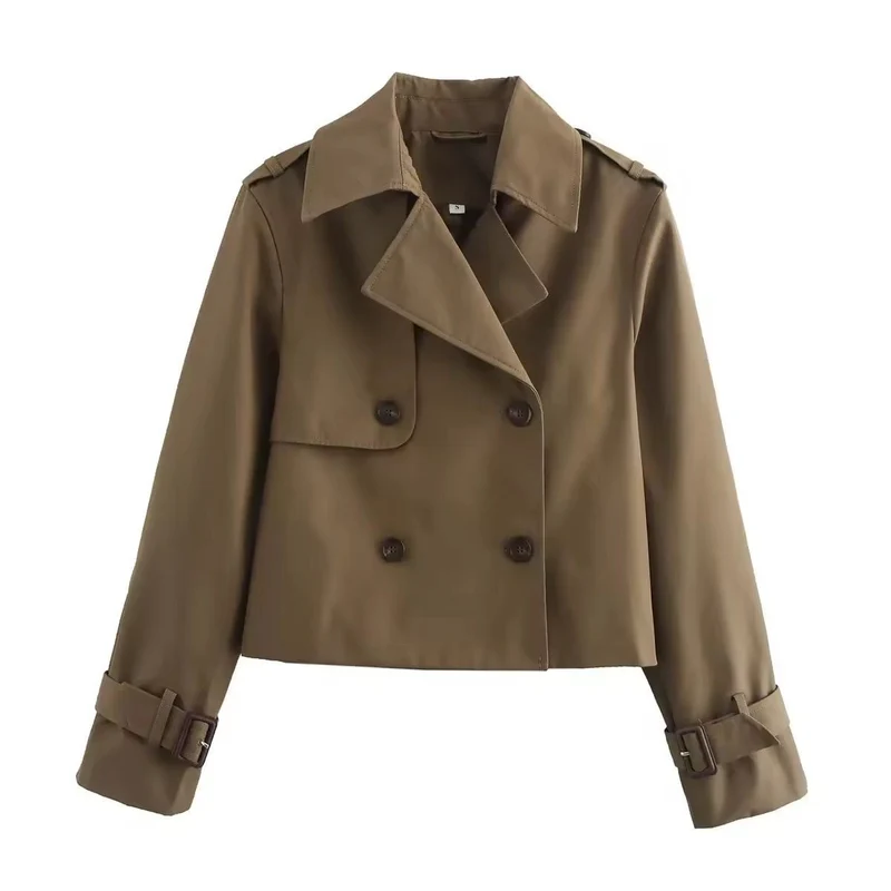 Elena | Kurzer Zweireihiger Trenchcoat Mit Modernem Chic