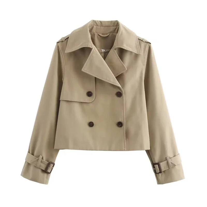 Elena | Kurzer Zweireihiger Trenchcoat Mit Modernem Chic