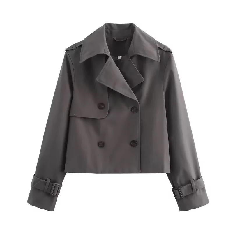 Elena | Kurzer Zweireihiger Trenchcoat Mit Modernem Chic
