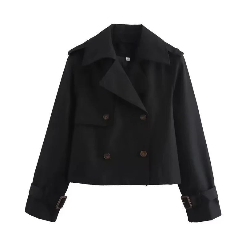 Elena | Kurzer Zweireihiger Trenchcoat Mit Modernem Chic