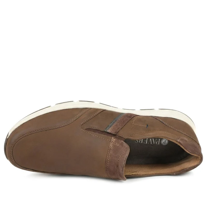 Wide-Fit Slip-On Leather Shoes - PARK41037 / 327 280 - Cognac