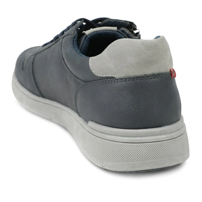Wide Fit Zip & Lace Casual Trainers - GANG43004 / 329 271 - Navy