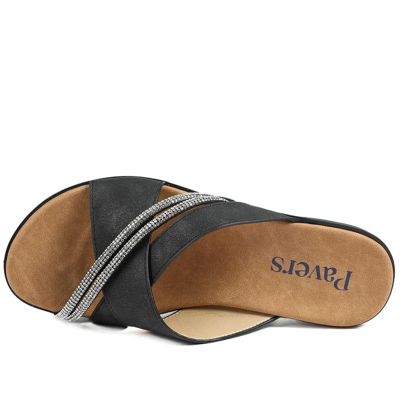 Lightweight Slip On Mule Sandals - BAIZH43010 / 329 165 - Black