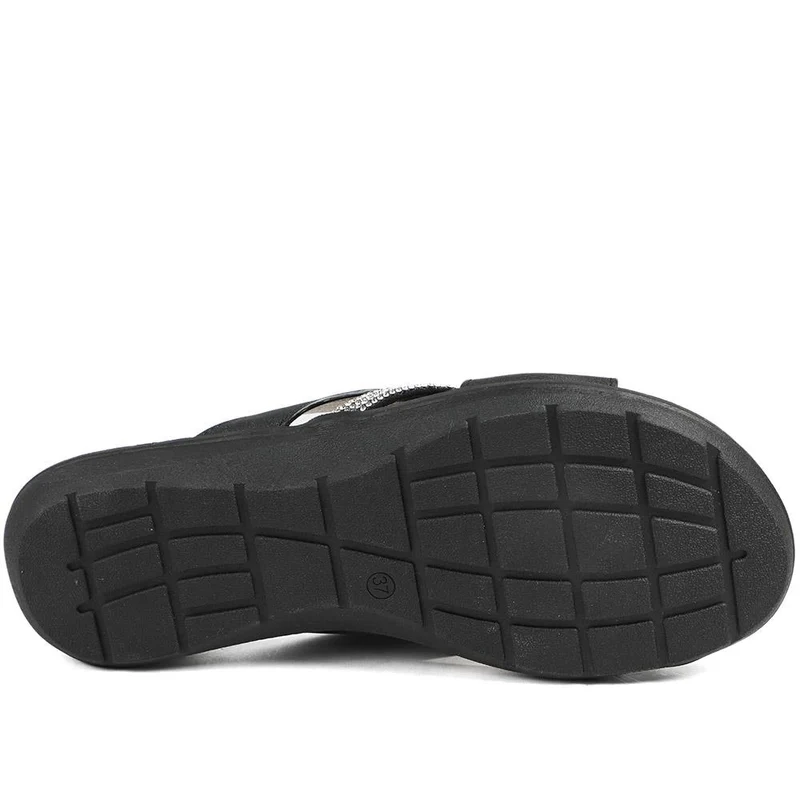 Lightweight Slip On Mule Sandals - BAIZH43010 / 329 165 - Black