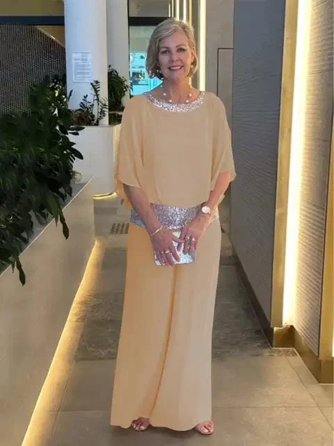 Katrin | Elegantes und Fließendes Zweiteiliges Set mit Wide-Leg-Hose
