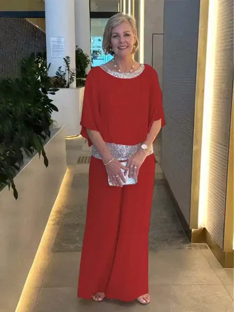 Katrin | Elegantes und Fließendes Zweiteiliges Set mit Wide-Leg-Hose