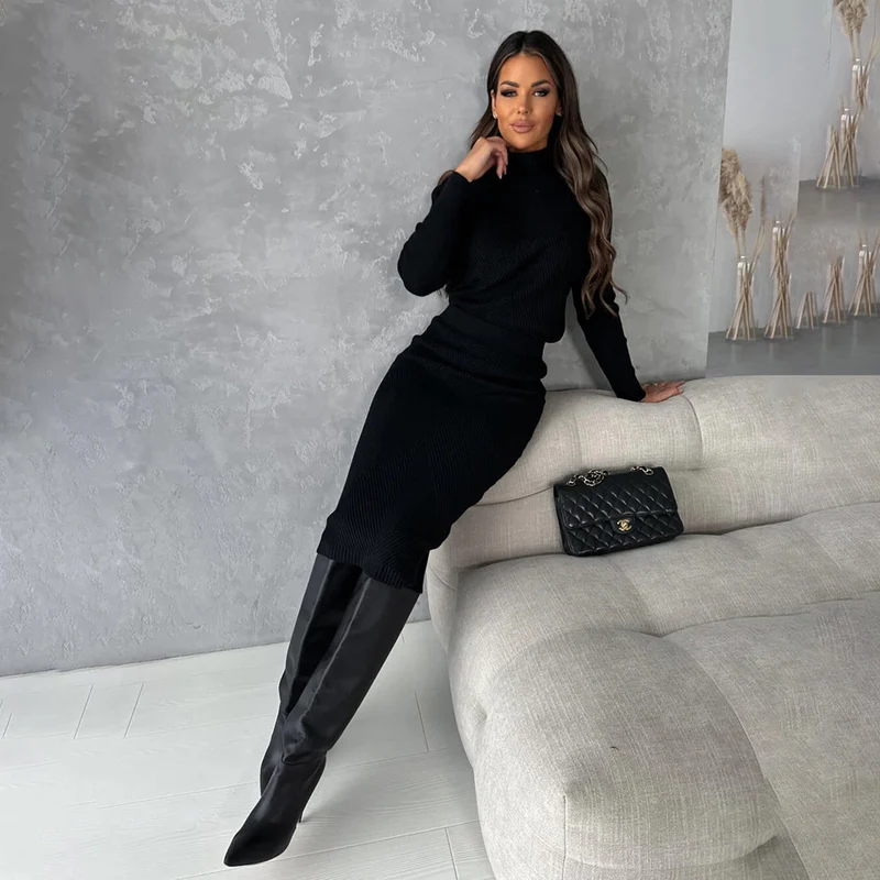 Jennifer | Elegantes und Zeitloses Zweiteiliges Set mit Pullover und Rock