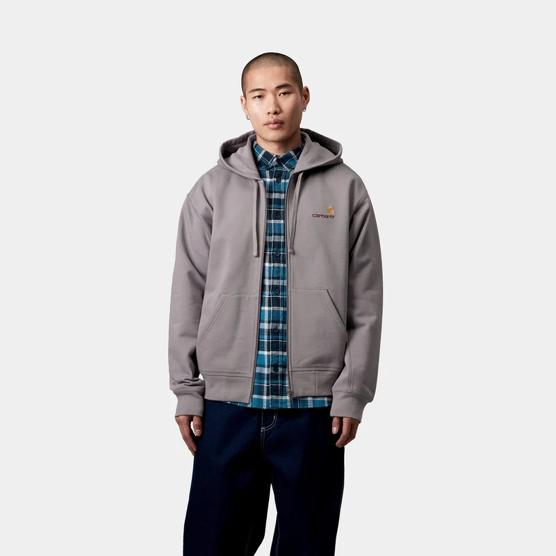 Carhartt WIP Herren American Script Kapuzenjacke mit Reißverschluss vorne – Yosemite