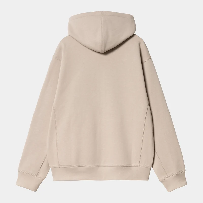 Carhartt WIP Herren American Script Kapuzenjacke mit Reißverschluss vorne – Fleur De Sel