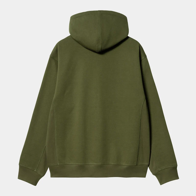Carhartt WIP Herren American Script Kapuzenjacke mit Reißverschluss vorne - Estragon