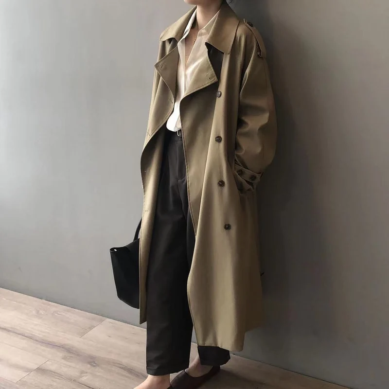 Amara | Wasserabweisender Langer Trenchcoat Mit Klassischer Eleganz