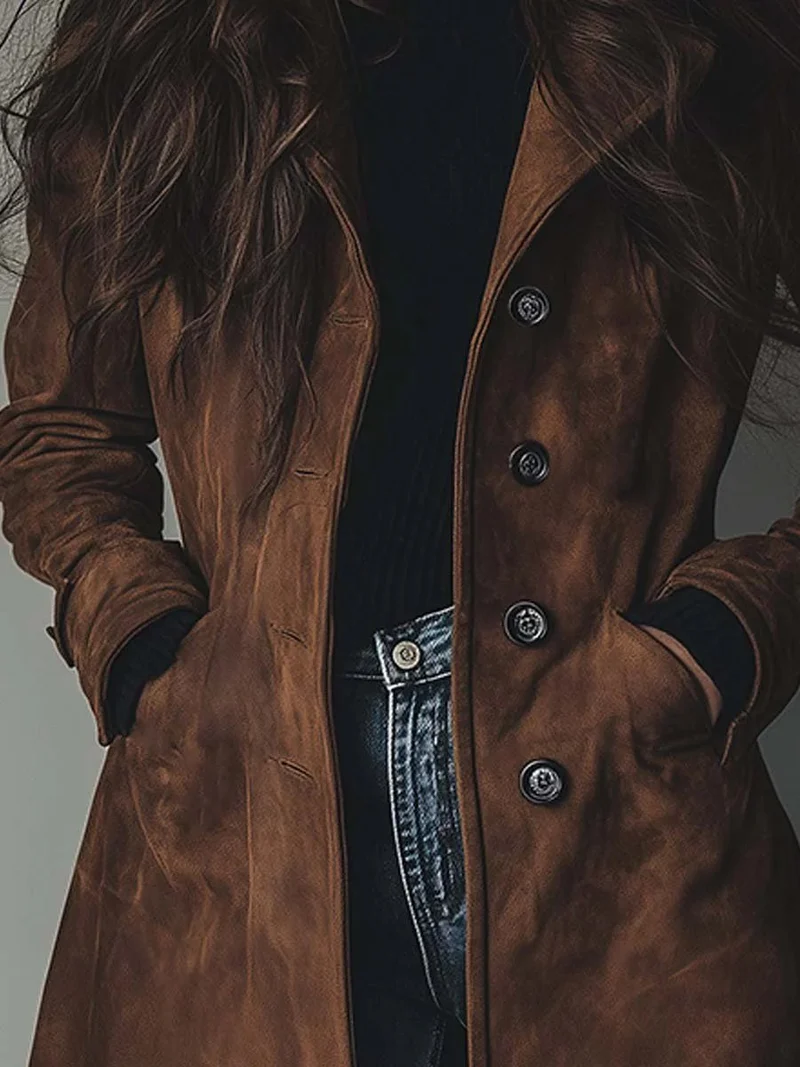 Charlie | Langer Zweireihiger Trenchcoat Mit Zeitloser Eleganz