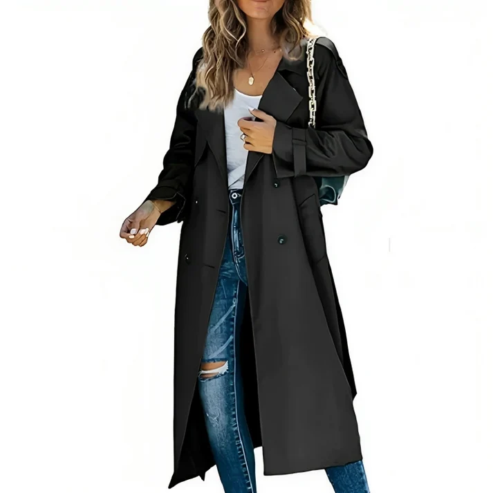 Amelie | Stilvoller Zweireihiger Trenchcoat Für Zeitlose Eleganz