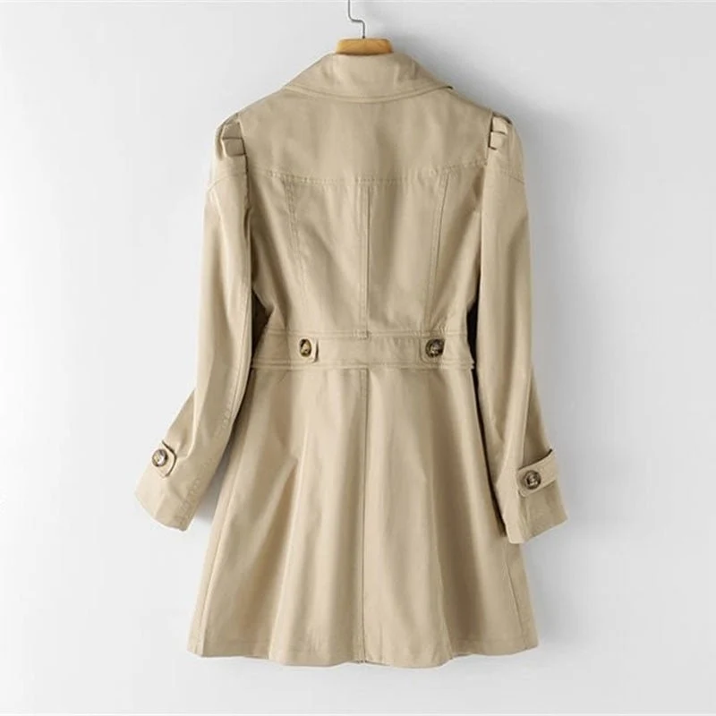 Elena | Langer Eleganter Trenchcoat Für Stilvolle Auftritte