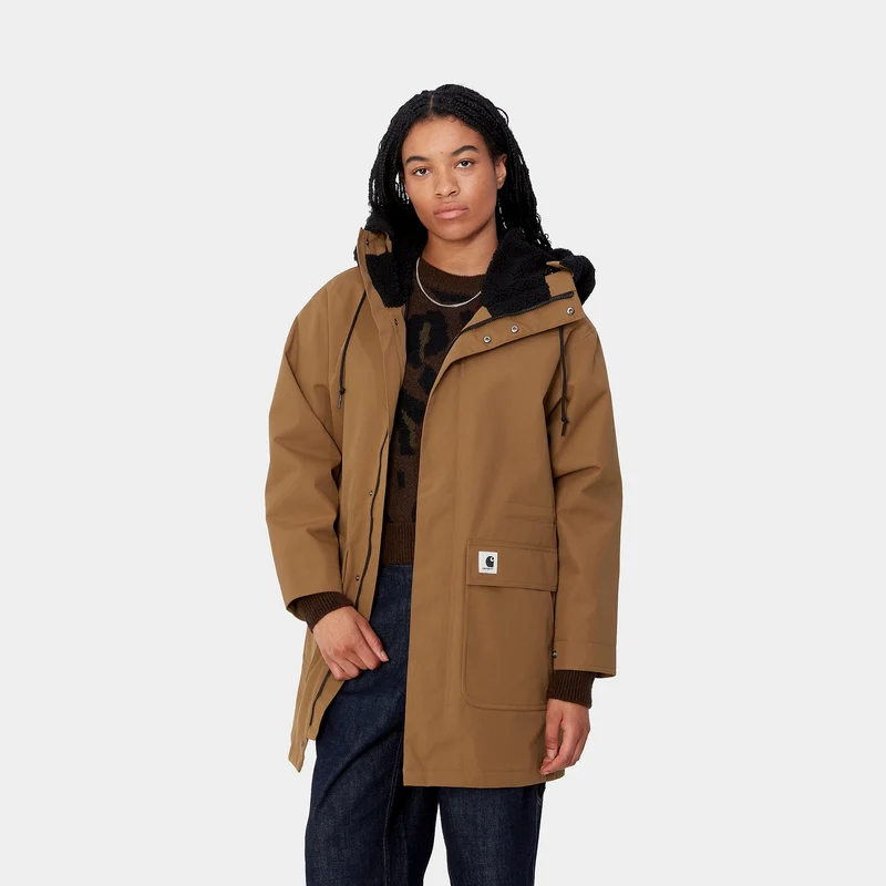 Carhartt WIP Clarton Parkajacke für Damen - Hamilton Brown