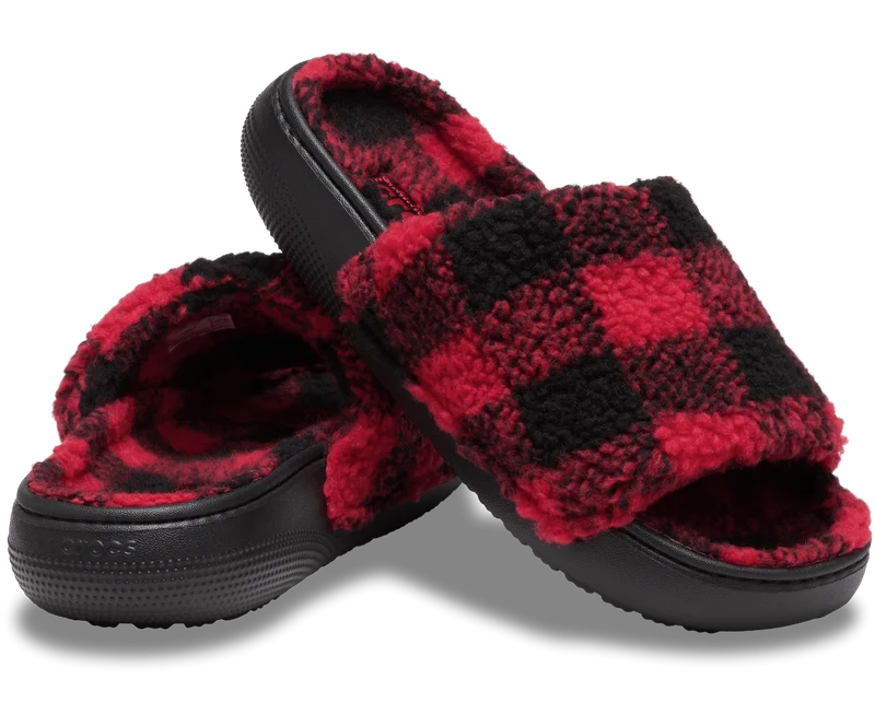 CROCS Klassische Unisex-Slipper mit Buffalo-Karomuster