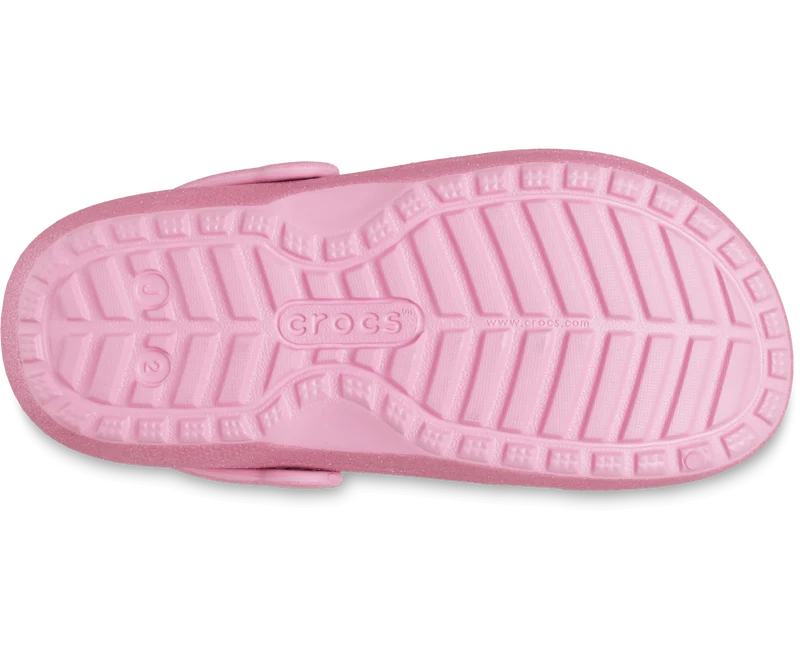 CROCS Kinder Klassischer Glitzer Lined Clog - Rosa Tweed