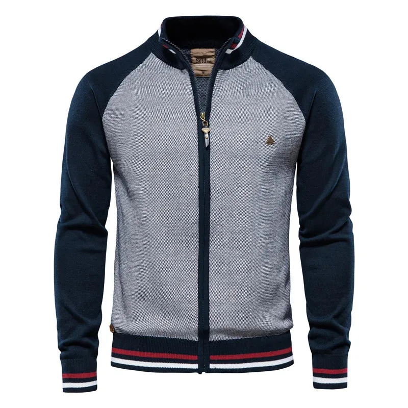 Lukas | Moderne und Elegante Herren Baumwoll Strickjacke