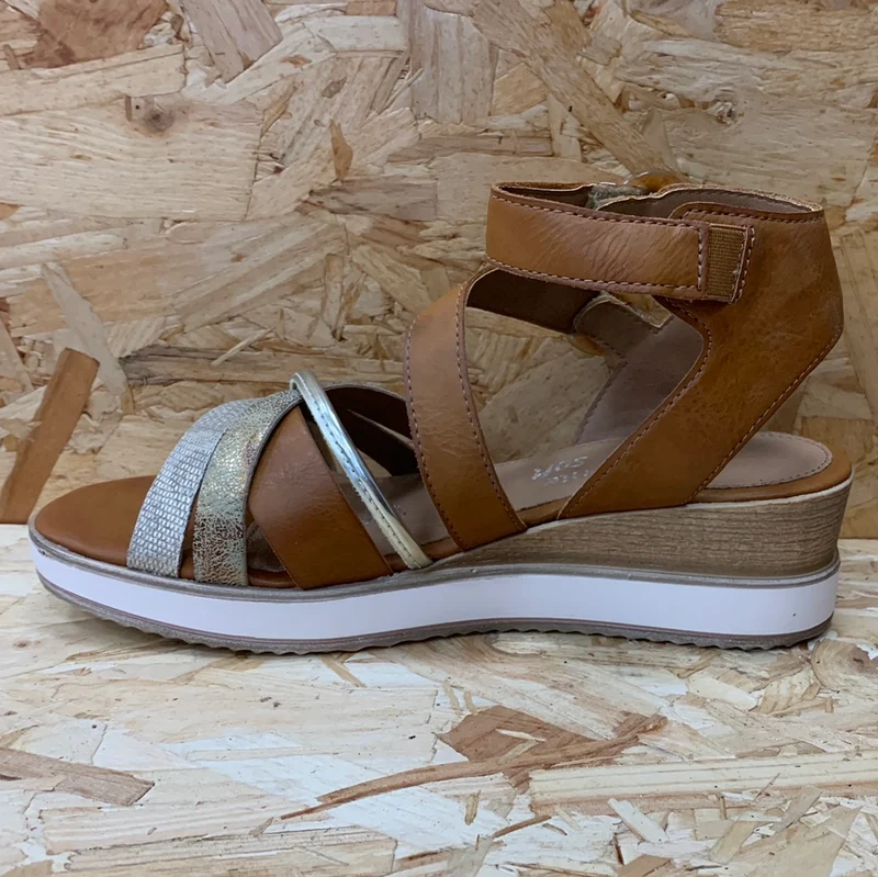 Remonte Sandalen mit Keilabsatz für Damen - Braun