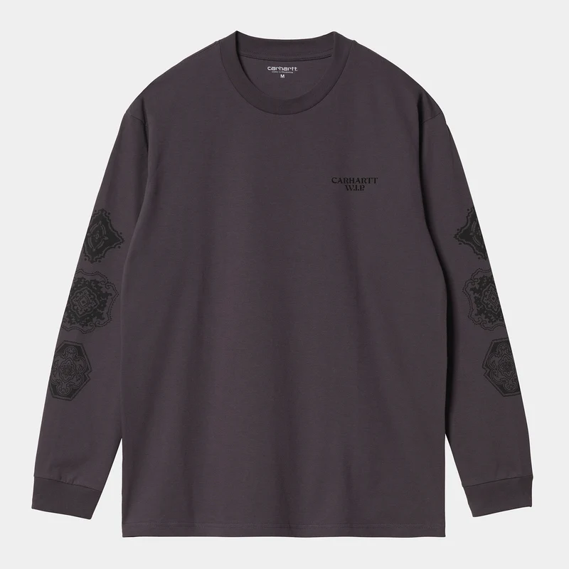 Carhartt WIP Langärmeliges Scope-T-Shirt aus Bio-Baumwolle für Herren – Artischocke / Schwarz