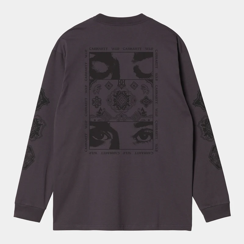Carhartt WIP Langärmeliges Scope-T-Shirt aus Bio-Baumwolle für Herren – Artischocke / Schwarz