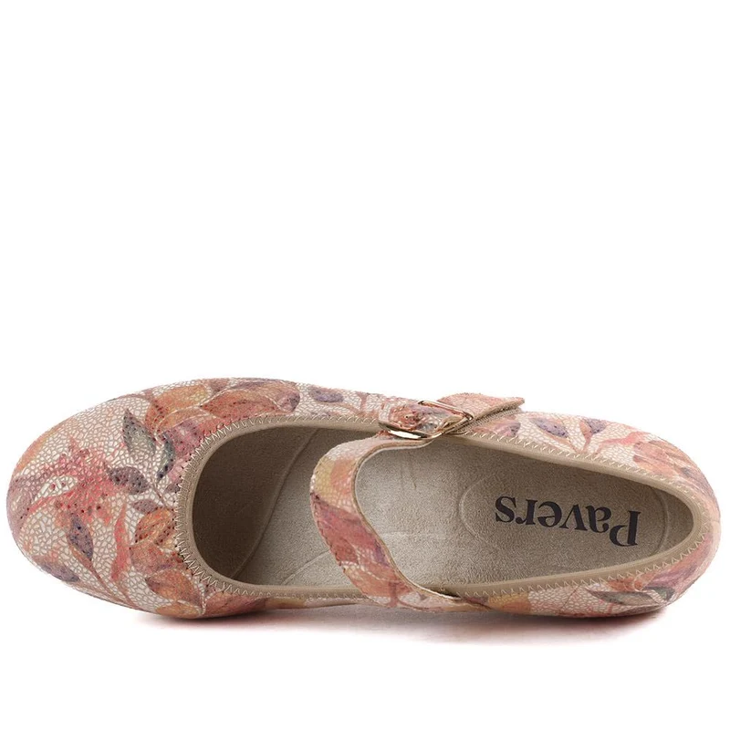 Grippy Adjustable Fasten Mary Janes - WOIL43001 / 328 882 - Pink Floral