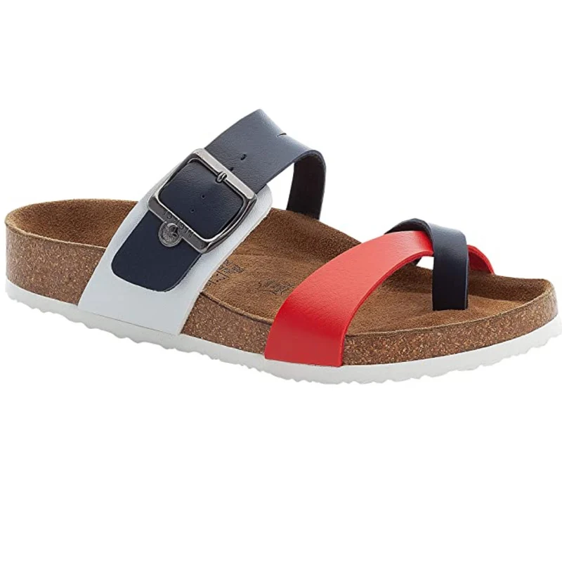 Rieker Modische Damensandalen - Rot / Blau