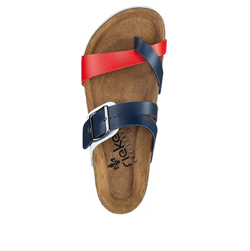 Rieker Modische Damensandalen - Rot / Blau