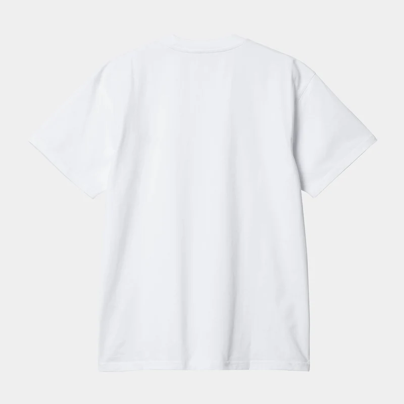 Carhartt WIP Herren Kurzarm American Script T-Shirt - Weiß