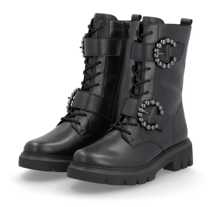 Remonte Wadenhohe Stiefel mit Fleecefutter für Damen - Schwarz