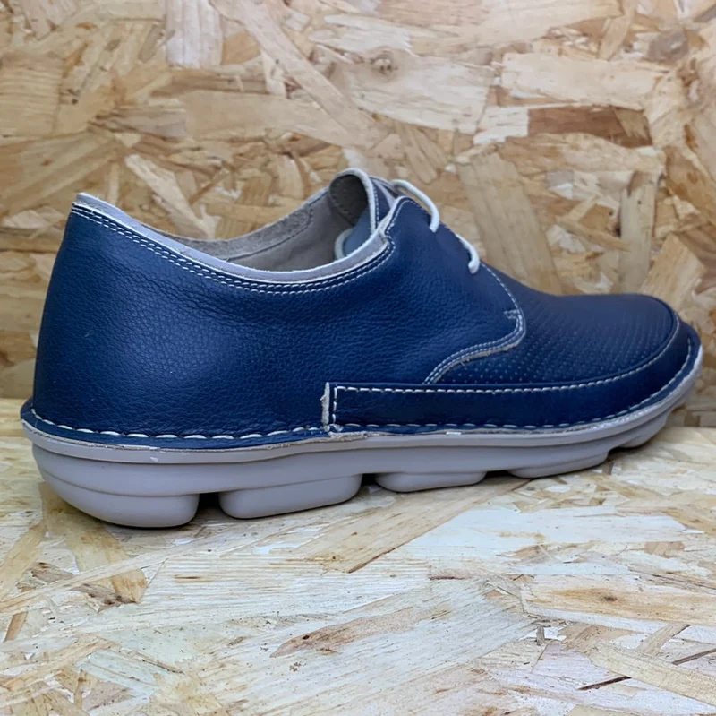 On Foot Herren-Lederschuhe – Marineblau