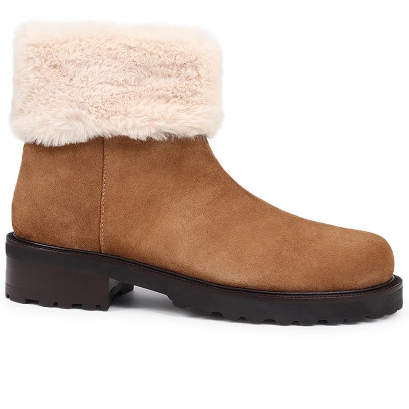 Manda Leather Ankle Boots - MANDA / 325 855 - Tan